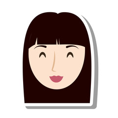 woman female avatar isolated vector illustration design