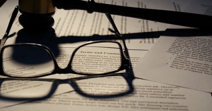 Terms and conditions Contract paper work legal law court document