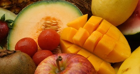 Health fresh natural fruit food assorted colors - Powered by Adobe