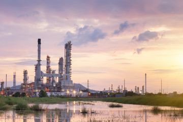 Fototapeta na wymiar Oil Refinery factory in the morning , petrochemical plant , Petroleum.