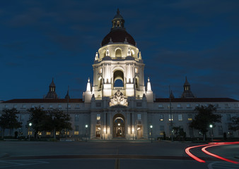 Fototapeta na wymiar The Pasadena City Hall in California.