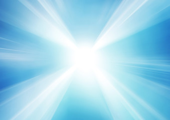 Abstract glowing blue lines in perspective.