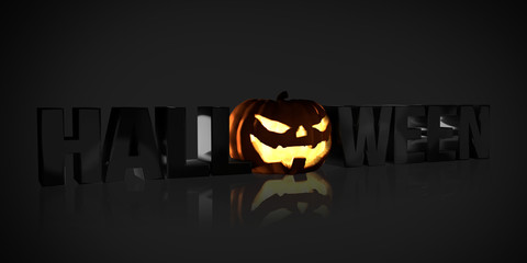 halloween pumpkin. 3d render halloween pumpkins