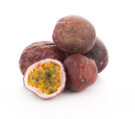 Passion fruit isolated on a white background