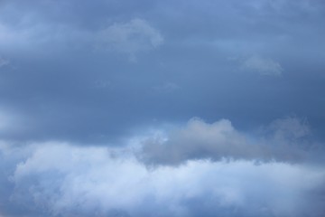 blue sky with raincloud.