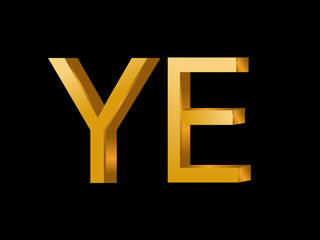 Obraz premium YE Initial Logo for your startup venture