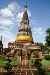 Naklejka premium Ayutthaya temple ruins
