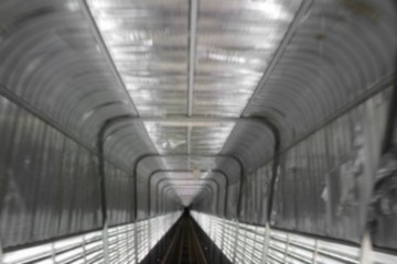 train tunnel with motion Blur, Train Moving in Deep tunnel under