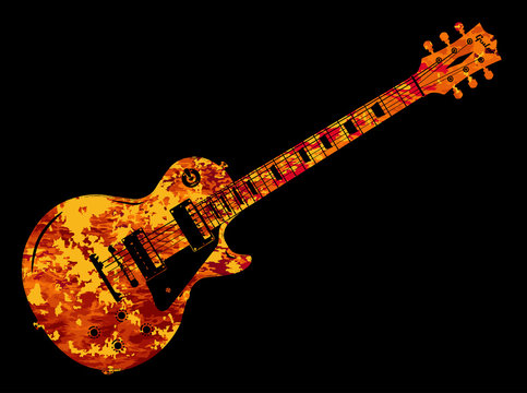 Electric Guitar Flames