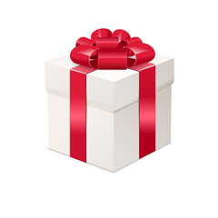 red ribbon gift box