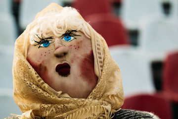 Face Scarecrow - Maslenitsa close up