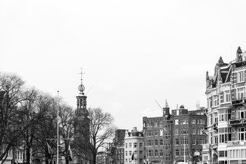 Amsterdam, Netherlands - March 31, 2016 : Beautiful street view