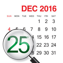 Christmas 2017 Calendar vector design