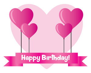 happy birtday with balloon love