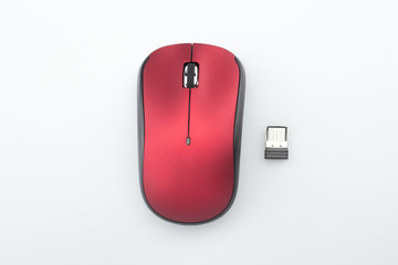 computer wireless mouse on white background