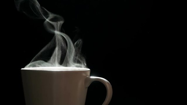 Steam from a Mug with a Hot Drink
