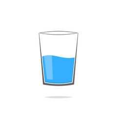Glass of water vector
