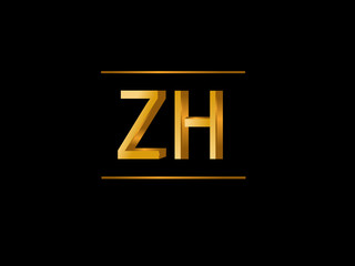 ZH Initial Logo for your startup venture