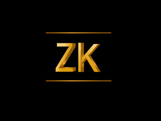 ZK Initial Logo for your startup venture