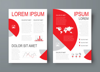 Infographic flyer brochure design template