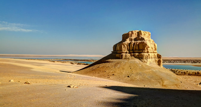 Landscape of hill near Wadi El Rayan,Faiyum, Egypt