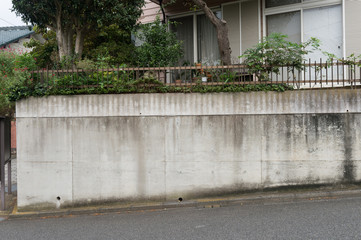 Large blank billboard on a street wall, banners with room to add your own text