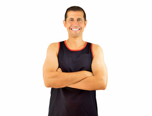 basketball player smiling