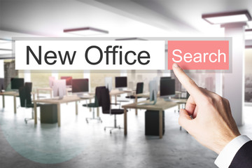 websearch new red search button office 3D Illustration