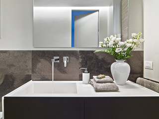 interior view of a modern bathroom