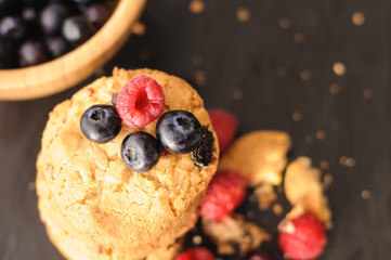 cookies raspberries blueberries