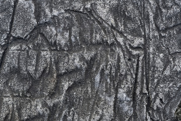 Eroded concrete pavement, Penang, Malaysia