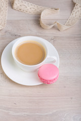 Coffee and macaron cookie