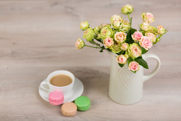 Coffee and macaron cookie