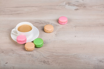 Coffee and macaron cookie