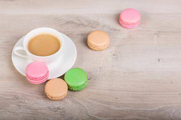 Coffee and macaron cookie