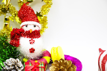 Snowman with Christmas ornament