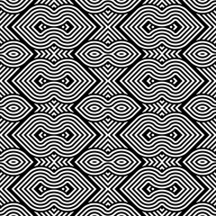 Design seamless monochrome geometric pattern