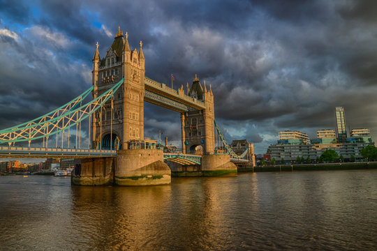 London Tower Bridge at Dusk HDR