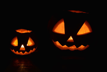 Two pumpkins for Halloween