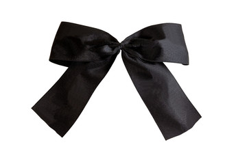 Black bow Isolated