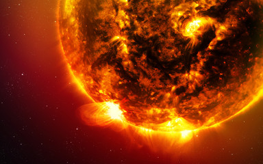 Abstract scientific background - planets in space, nebula and stars. Elements of this image furnished by NASA nasa.gov © Vadimsadovski