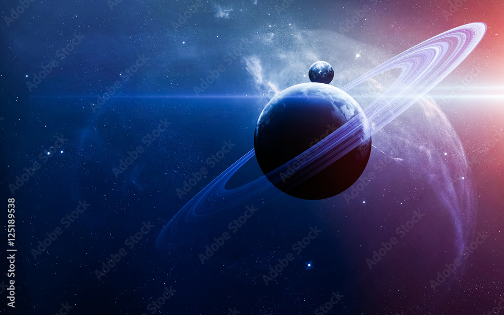Canvas Prints abstract scientific background - planets in space, nebula and stars. elements of this image furnishe