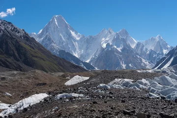 Deurstickers Gasherbrum Gasherbrum massief berg met veel piek, K2 trek