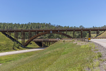 Fototapeta na wymiar Wooden Interchange Bridges