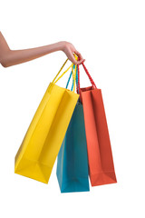 Woman holding shopping bags
