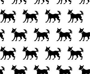 Vector seamless dog pattern