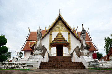 Fototapeta na wymiar Wat Phu Mintr or Phumin Temple in Nan, Thailand
