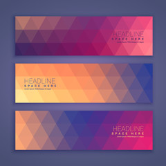 Obraz premium abstract geometric shape banners set