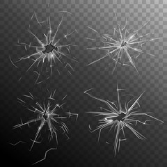 Obraz premium Broken Window Glass Set