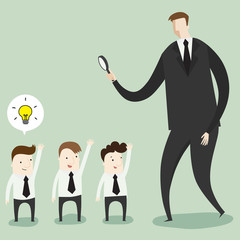 Job Application ,vector illustration business cartoon